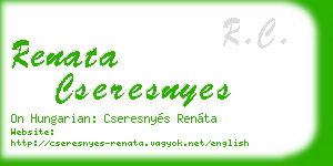 renata cseresnyes business card